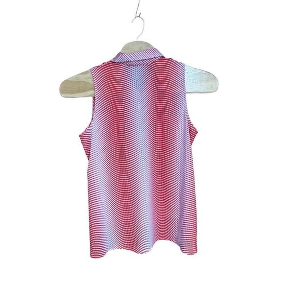 Notations Extra Large (XL) Sheer Sleeveless Button Hot Coral - Picture 2 of 3